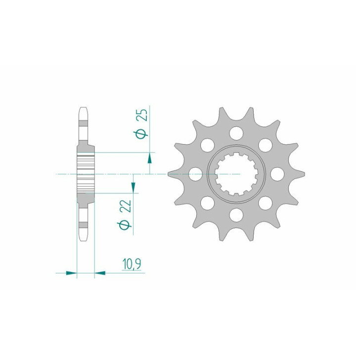 Pignon AFAM acier standard 21603 - 520 1075590001 | Oxmoto