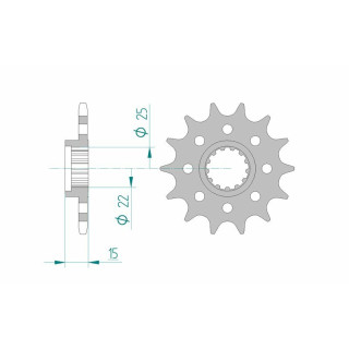 Pignon AFAM acier standard 24509 - 520 1076384001 | Oxmoto