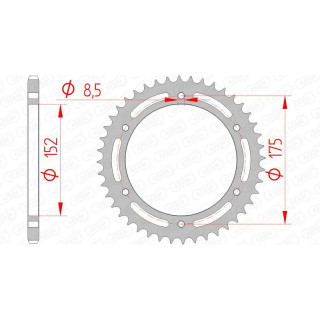 Couronne AFAM acier standard 12301 - 520 1074426001 | Oxmoto