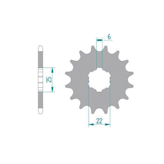 Pignon AFAM acier standard 20100 - 420 1074435001 | Oxmoto