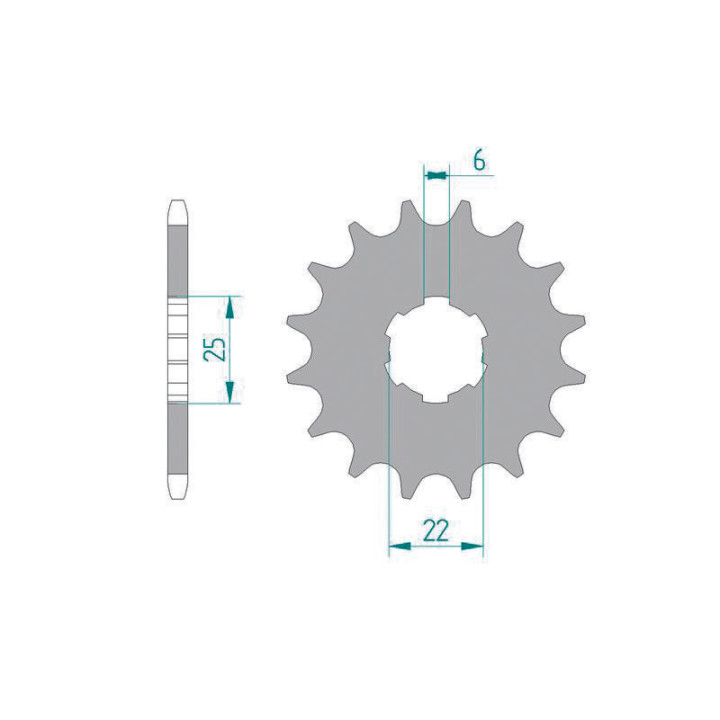 Pignon AFAM acier standard 20100 - 420 1074435003 | Oxmoto