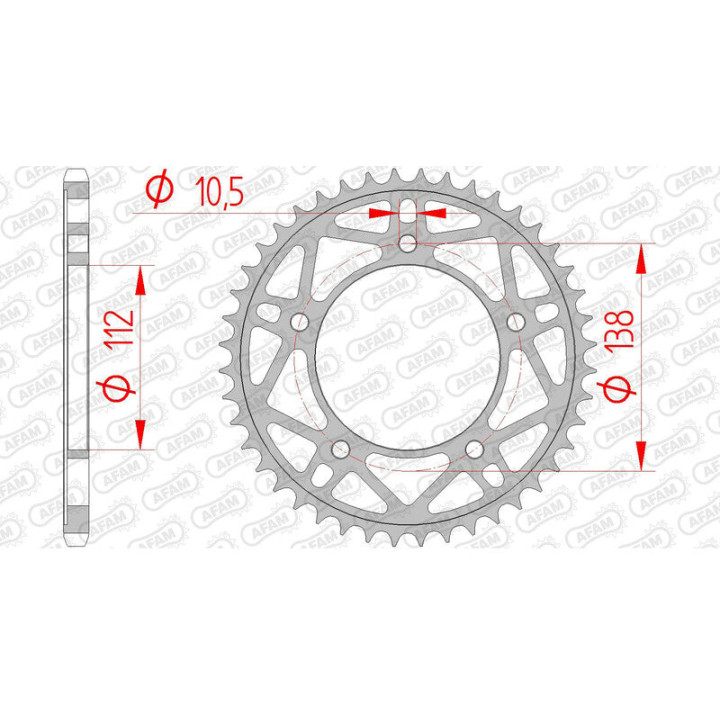 Couronne AFAM acier standard 12817 - 520 1074463002 | Oxmoto