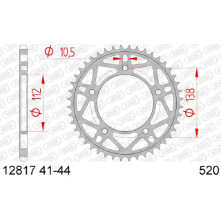 Couronne AFAM acier standard 12817 - 520 1074463001 | Oxmoto