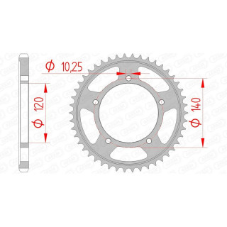 Couronne AFAM acier standard 14604 - 525 1074526001 | Oxmoto