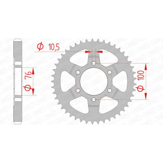 Couronne AFAM acier standard 14902 - 530 1074530002 | Oxmoto