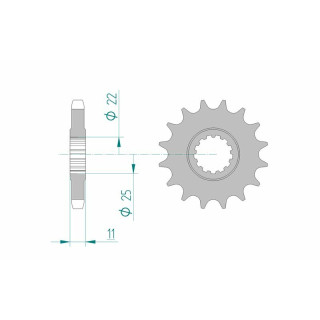 Pignon AFAM acier standard 21602 - 530 1075568002 | Oxmoto