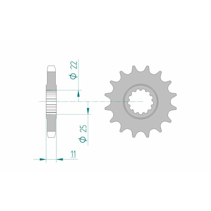 Pignon AFAM acier standard 21602 - 530 1075568003 | Oxmoto