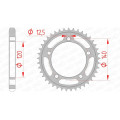 Couronne AFAM acier standard 14911 - 530 | Oxmoto