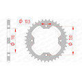 Couronne AFAM acier standard 16406 - 520 1074569001 | Oxmoto