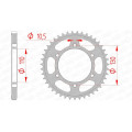 Couronne AFAM acier standard 12815 - 525 1074461004 | Oxmoto