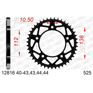 Couronne AFAM acier standard 12816 - 525 1074462005 | Oxmoto