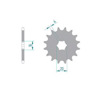 Pignon AFAM acier standard 22101 - 420 | Oxmoto