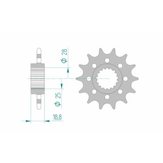 Pignon AFAM acier standard 61601 - 520 | Oxmoto