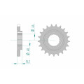Pignon AFAM acier standard 94602 - 530 | Oxmoto