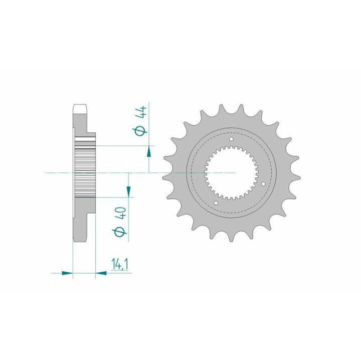 Pignon AFAM acier standard 94602 - 530 | Oxmoto