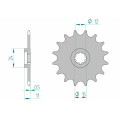 Pignon AFAM acier standard 94100 - 415 | Oxmoto