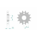 Pignon AFAM acier standard 24801 - 630 | Oxmoto