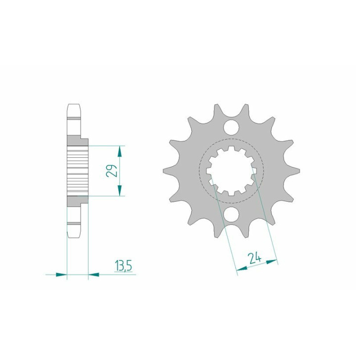 Pignon AFAM acier standard 24801 - 630 | Oxmoto