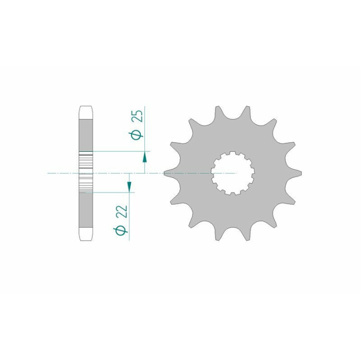 Pignon AFAM acier anti-bruit 28400 - 530 | Oxmoto