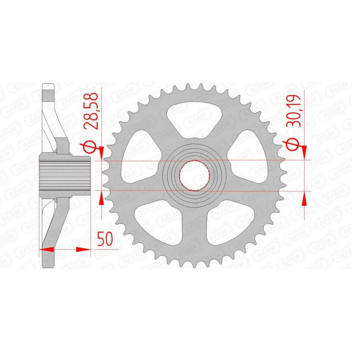 Couronne AFAM acier standard - 415 | Oxmoto