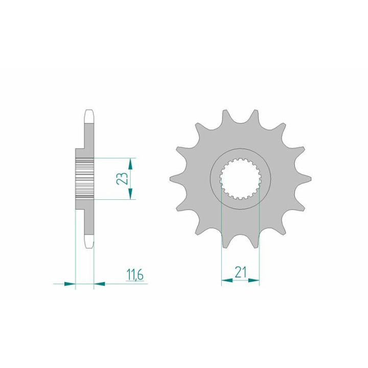 Pignon AFAM acier standard 21307 - 520 1075380001 | Oxmoto
