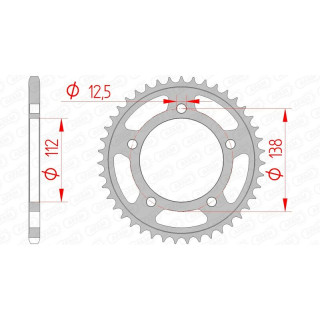 Couronne AFAM acier standard 10627 - 520 1074377002 | Oxmoto