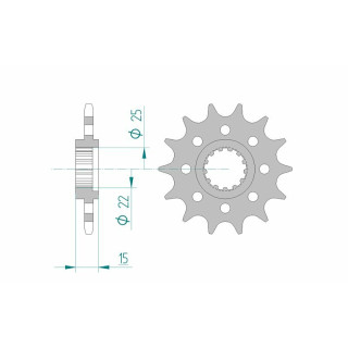 Pignon AFAM acier standard 24507 - 520 1076362001 | Oxmoto
