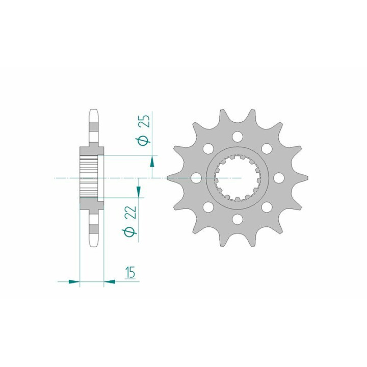 Pignon AFAM acier standard 24507 - 520 1076362001 | Oxmoto