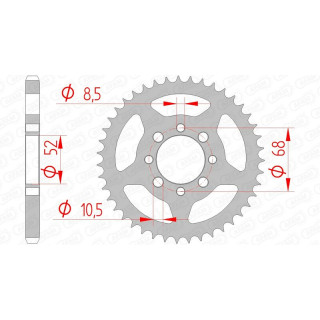 Couronne AFAM acier standard 14101 - 428 1074483004 | Oxmoto
