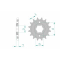 Pignon AFAM acier standard 21304 - 428 1075358001 | Oxmoto