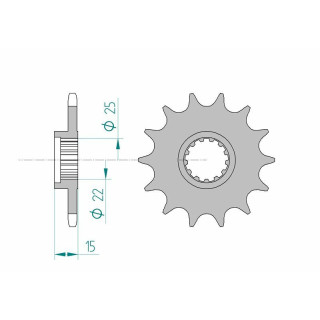 Pignon AFAM acier standard 24510 - 520 | Oxmoto