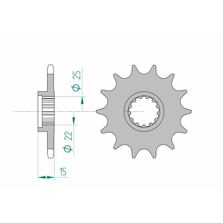 Pignon AFAM acier standard 24510 - 520 | Oxmoto