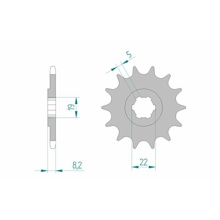 Pignon AFAM acier standard 22302 - 520 | Oxmoto