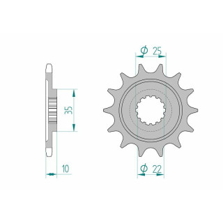 Pignon AFAM acier standard 94604 - 520 | Oxmoto