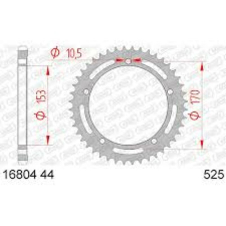 Couronne AFAM acier standard 16804525 | Oxmoto