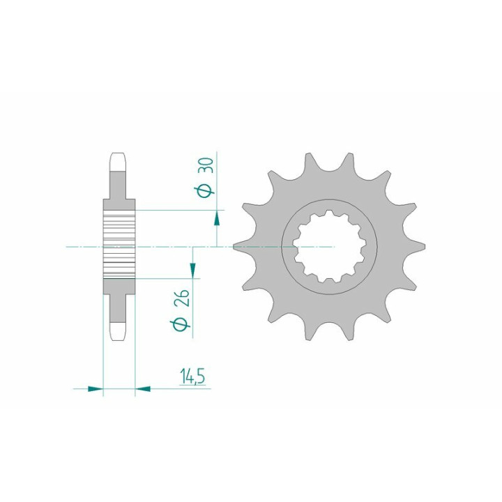 Pignon AFAM acier standard 20611 - 525 | Oxmoto