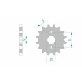 Pignon AFAM acier standard 20200 - 428 1074535007 | Oxmoto