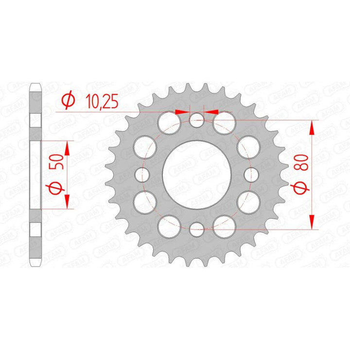 Couronne AFAM acier standard 92127 - 420 1074772001 | Oxmoto
