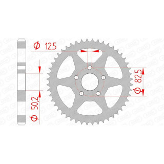 Couronne AFAM acier standard 92803 - 530 1074795002 | Oxmoto