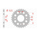 Couronne AFAM acier standard 92127 - 420 1074772002 | Oxmoto