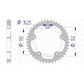 Couronne AFAM aluminium 93836 - 525 1074818002 | Oxmoto