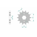 Pignon AFAM acier standard 20400 - 530 1074827002 | Oxmoto