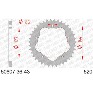 Couronne AFAM acier standard 50607 - 520 - nécessite un porte couronne AFAM