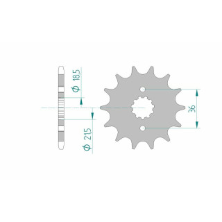 Pignon AFAM acier standard 20304 - 520 | Oxmoto
