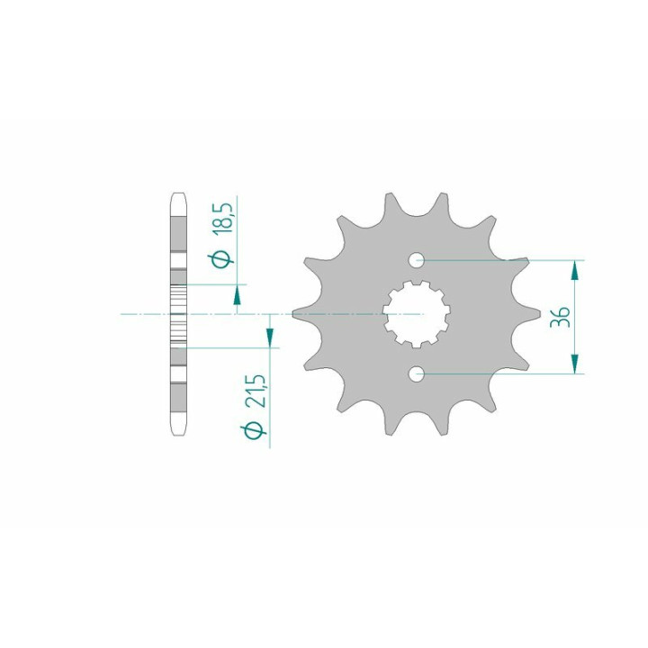 Pignon AFAM acier standard 20304 - 520 | Oxmoto