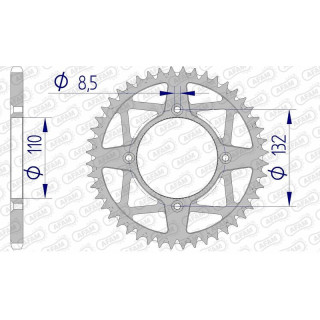 Couronne AFAM aluminium ultra-light anti-boue 72306 - 520 1074737001