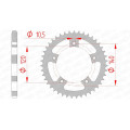 Couronne AFAM acier standard 86500 - 525 1074755002 | Oxmoto