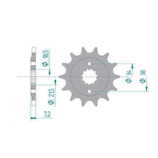 Pignon AFAM acier standard 20320 - 520 1074796002 | Oxmoto