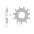 Pignon AFAM acier standard 97200 - 520 1077194001 | Oxmoto
