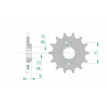 Pignon AFAM acier standard 20509 - 520 1074972003 | Oxmoto